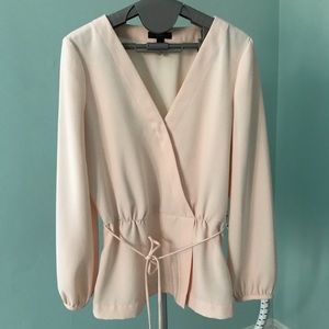 JCrew Faux Wrap Peplum Top 6T